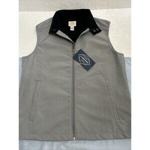 NWT St John's Bay Men's Gray Full Zip Vest Sleeveless Jacket Outdoor Sz M